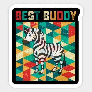 Best Buddy Zebra Sticker